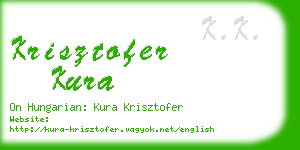 krisztofer kura business card